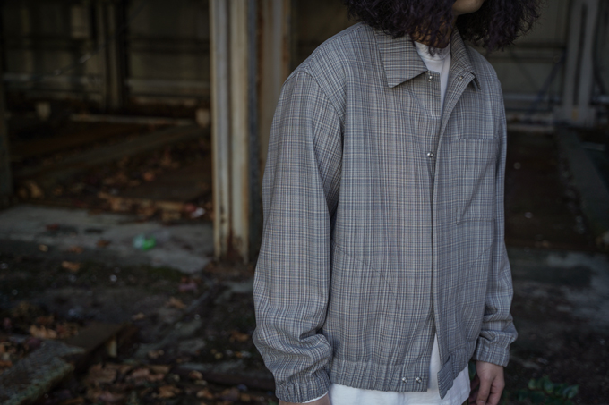 AURALEE -Hard Twist Wool Double Face Check Blouzon- | twelve blog