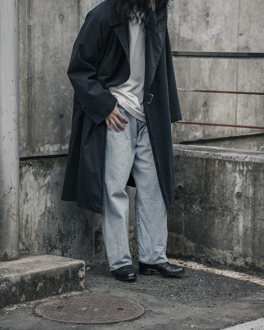 COMOLI -ウォッシュド タイロッケン コート, デニム 5Pパンツ