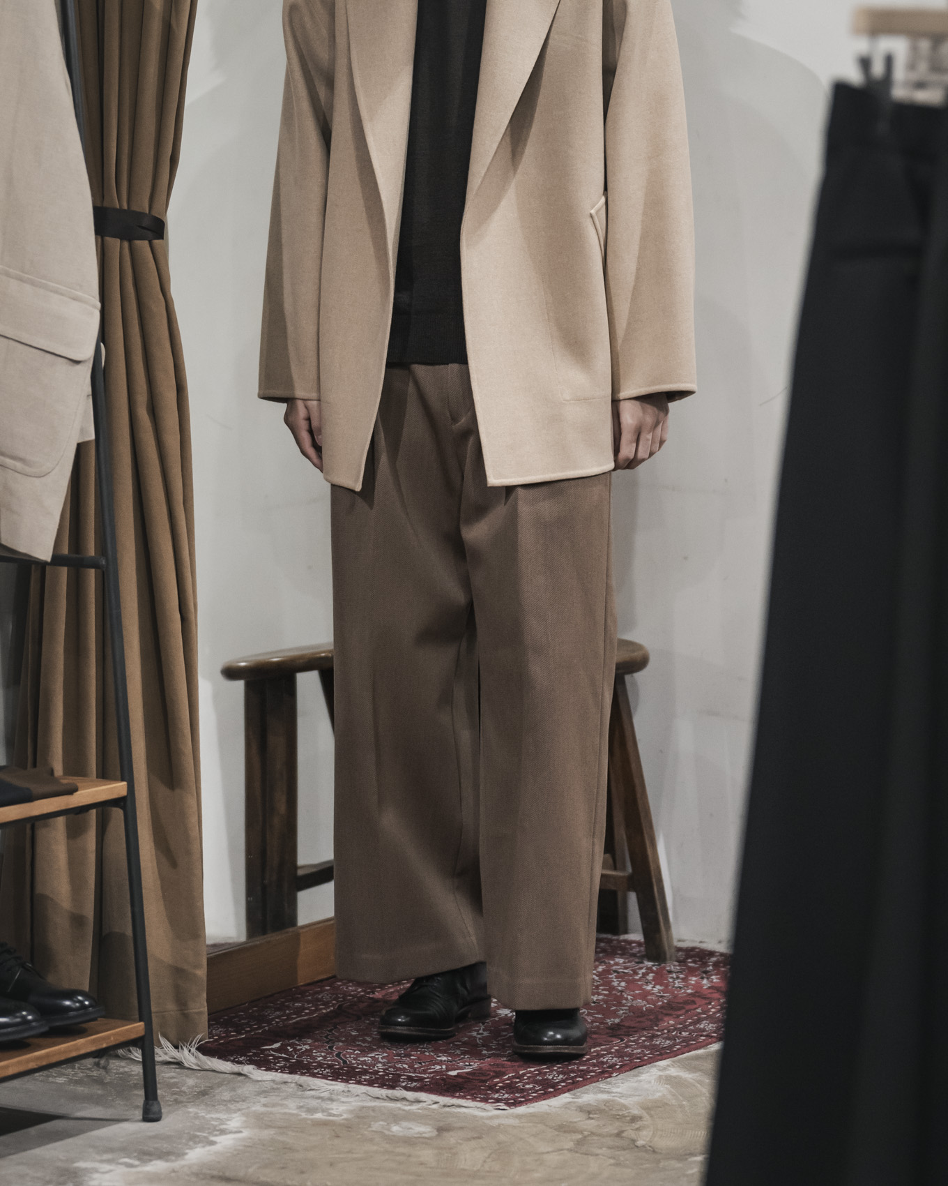 SALE】POSTELEGANT / Wool Cotton Wide Trousers | twelve