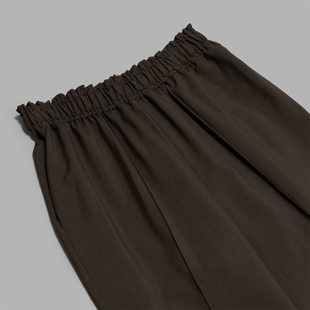 POSTELEGANT / Wool Easy Trousers (Dark Brown) | twelve