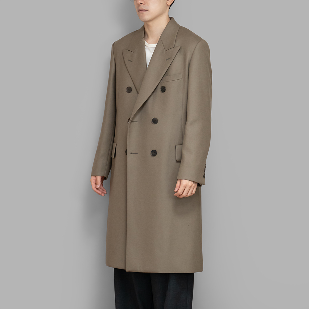 AURALEE / Light Melton Chesterfield Coat (Khaki Brown) | twelve
