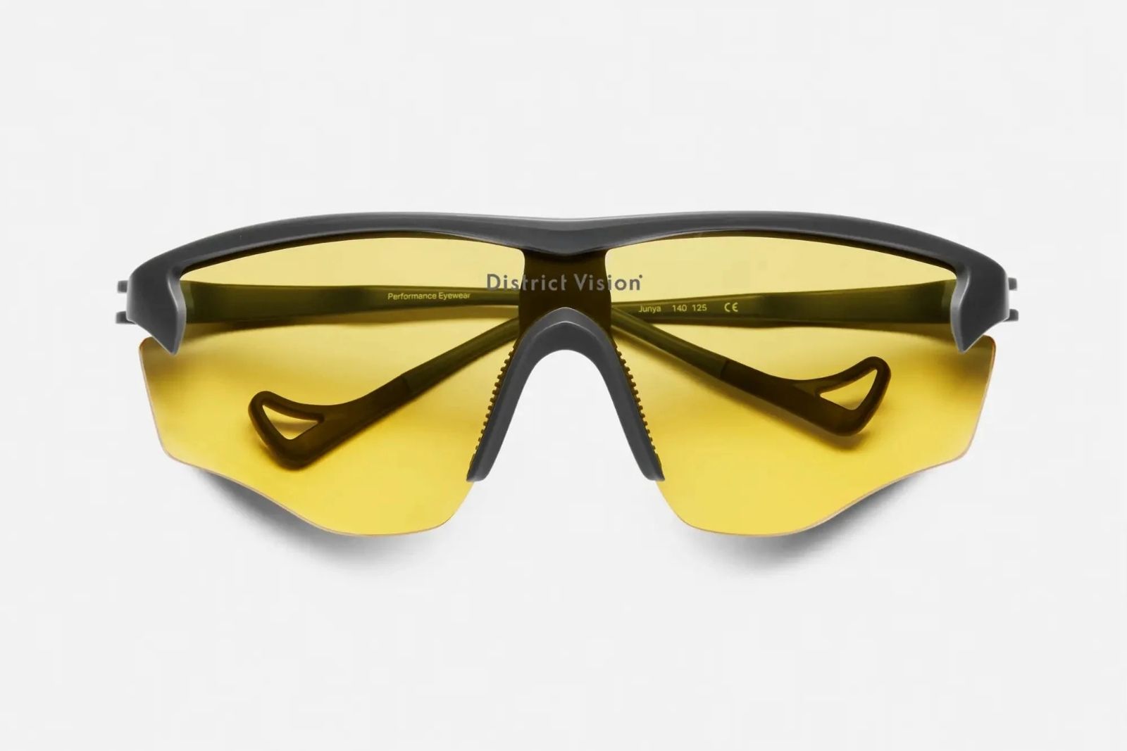 District Vision | Junya Racer in Carbon - Yellow Sunglasses