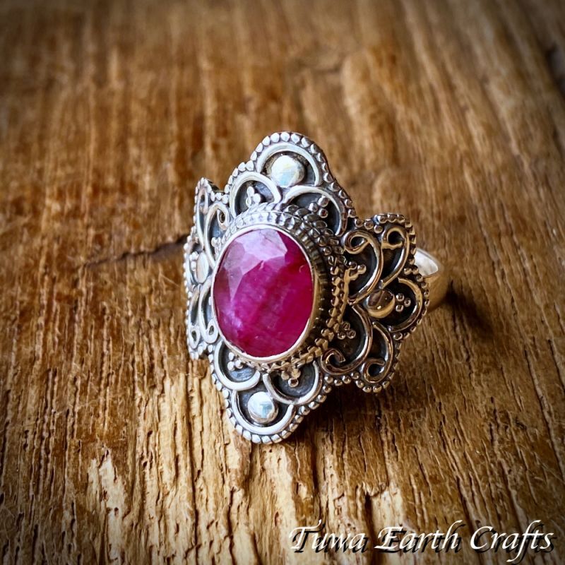 自信・積極性・やる気アップ・金運アップ】 高品質 天然ルビー 指輪