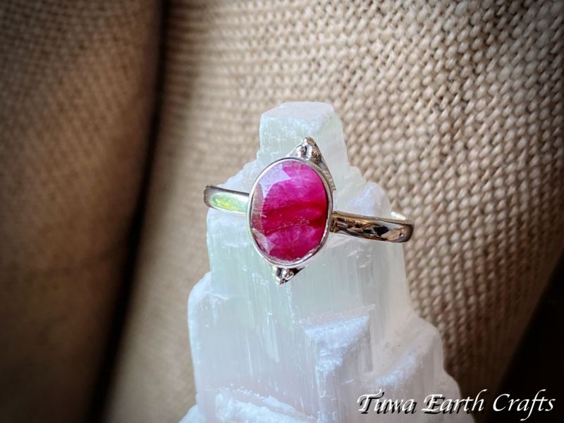 1点物 高品質 天然ルビー指輪リング 14号*天然石パワーストーン