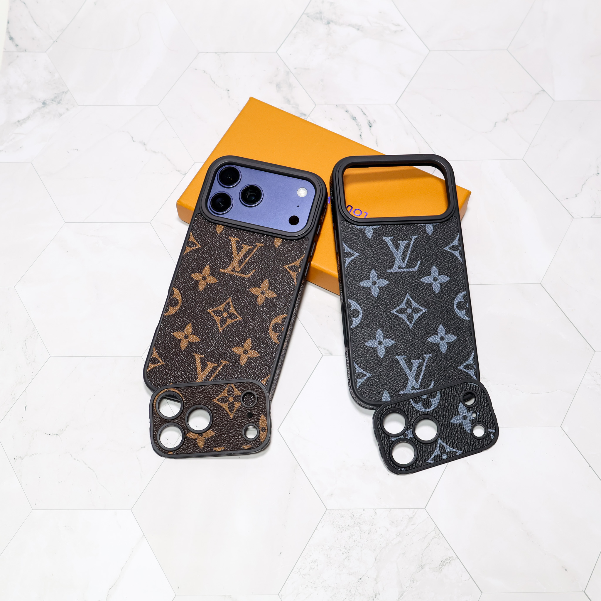 LV iPhone Case Swappable Lens for 12-17 Series - uCaseSpot