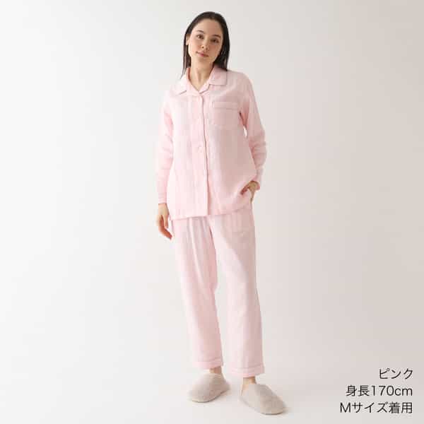 マシュマロガーゼパイピングレディスパジャマ（RPZ22812）-UCHINO