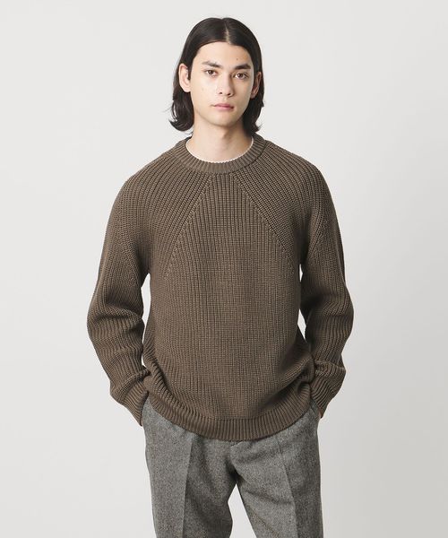 BATONER＞SIGNATURE CREW NECK/シグネチャー クルーネックニット