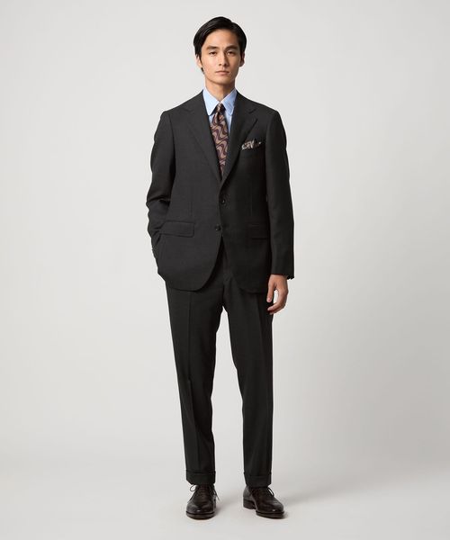 ウールモヘヤ ツイル シングル 3ボタン スーツ S‐MODEL
