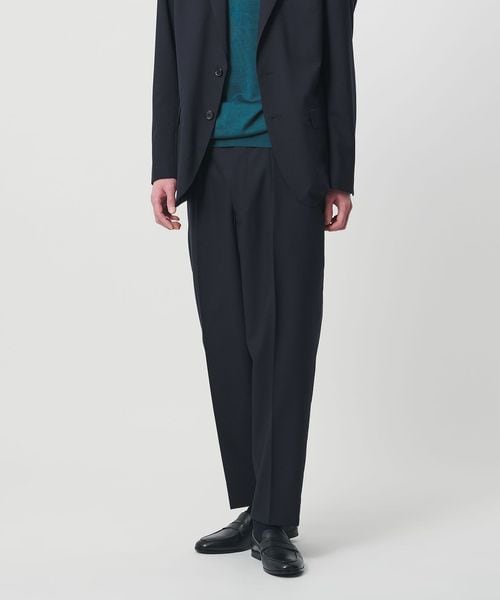 SOVEREIGN＞ チョーク ストライプ 1プリーツ スラックス RELAX MODEL