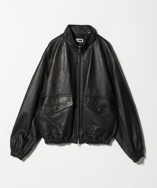 H＞シープレザー トラックジャケット
