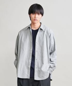 H＞アイスウォッシュ デニムシャツ