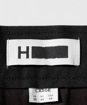 H＞ウールトロピカル 2プリーツ ワイド バックイージーパンツ