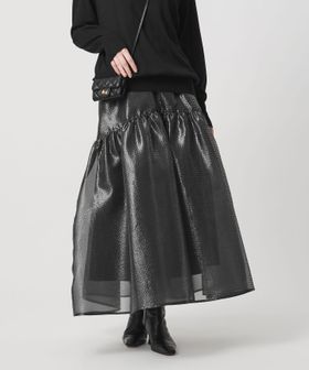 スケルトン シャイン ジャガード スカート ‐ウォッシャブル‐