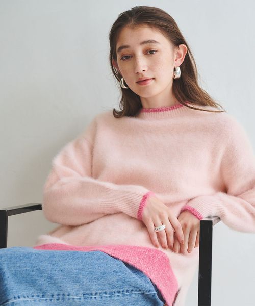 フォックスカシミヤ クルーネック ニット