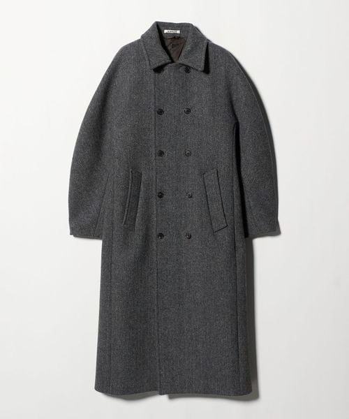 AURALEE＞クロップド シャツカーディガン