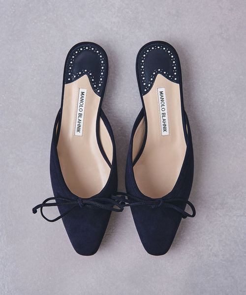 Manolo Blahnik ブラックミュール38 Manolo Blahnik Black Crystal