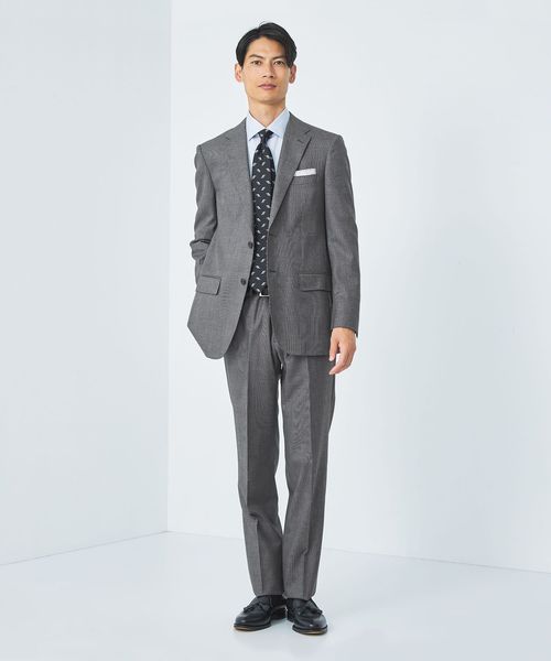 GLR CLOTH チェック スリム ノープリーツ スーツパンツ ―ストレッチ―