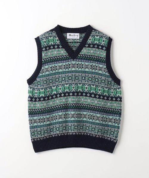 HARLEY OF SCOTLAND＞フェアアイル ニットベスト