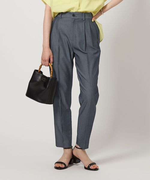 size SHORT/TALLあり］キチントボトムス タック スリム パンツ