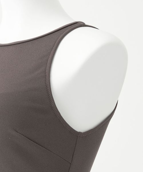 ジョーゼット風 バックオープン オールインワン スイムウェア / 水着