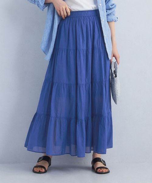 ボイル ティアード ロング スカート
