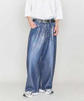 ASTRAET＞コーティング BIG バルーンデニムパンツ UNISEX