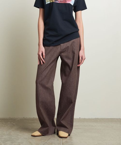 ATTISESSION＞フレア デニムパンツ/466