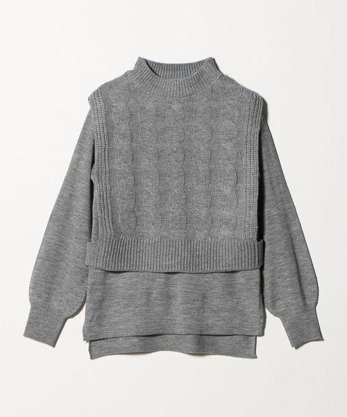 ケーブル ハイネックベスト＋プルオーバー ‐ウォッシャブル‐＜A DAY IN