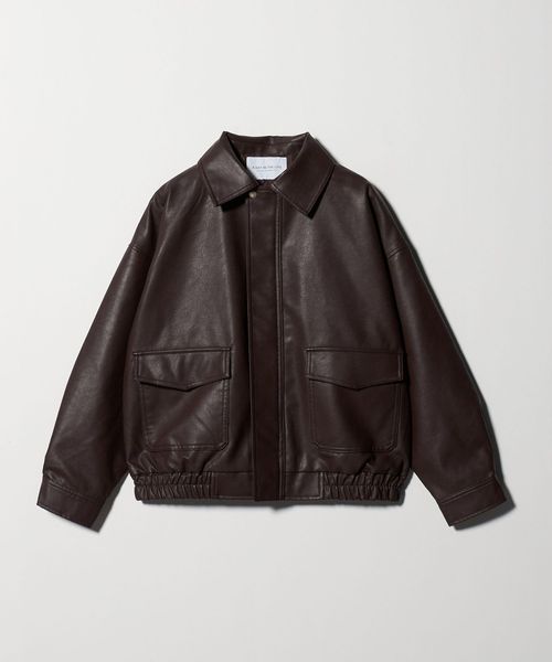 レザーライク A―2ブルゾン ＜A DAY IN THE LIFE＞