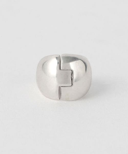 frank and easy × Steven Alan＞FLAT HOOP EARRING SILVER/シングルピアス