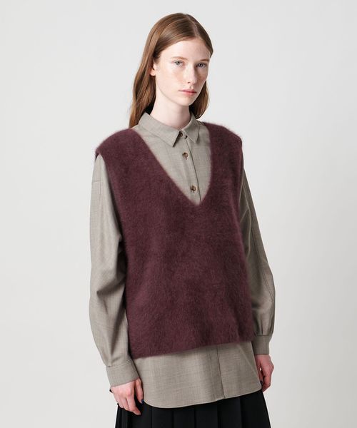 Steven Alan＞オーストラリアンウール ミックス ニットベスト