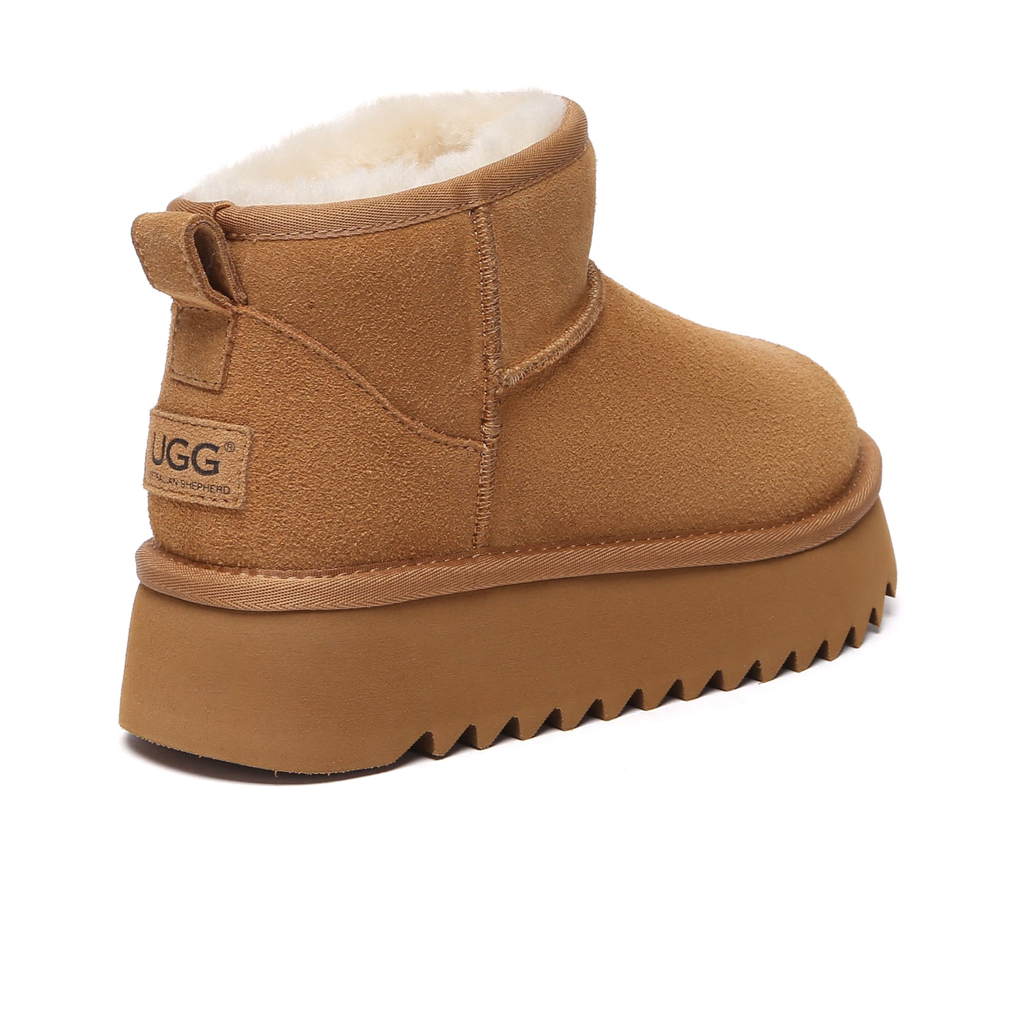 Shearling Logo Ultra Mini Platform UGG Boots