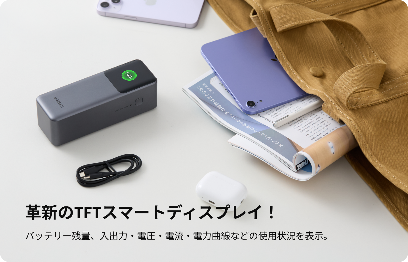 UGREEN Nexode モバイルバッテリー 25000mAh 200W