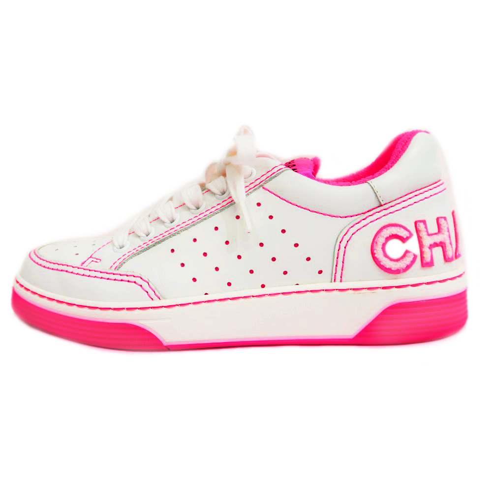 名東】【CHANEL】シャネル スニーカー G435934 サイズ36 ホワイト