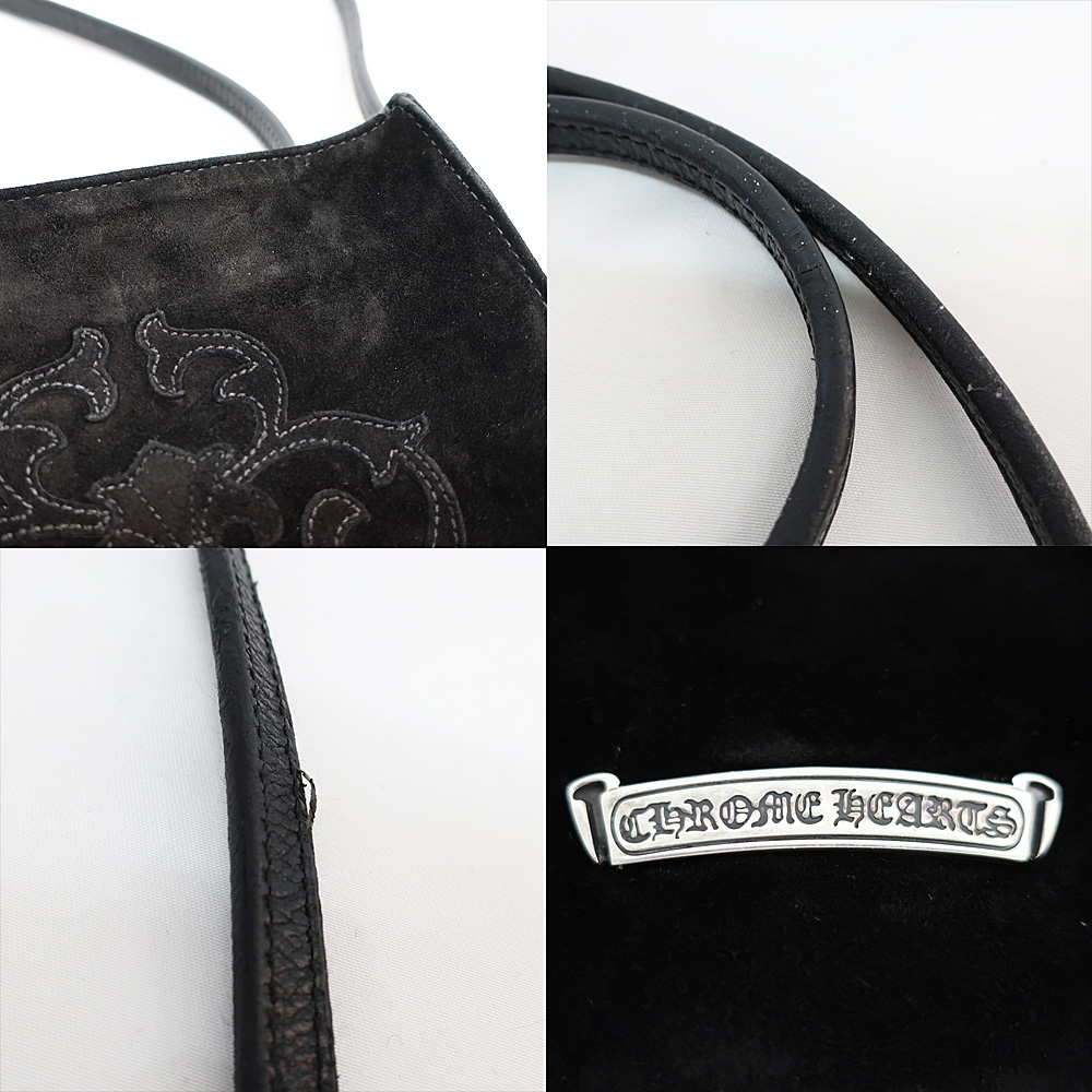 天白】【CHROME HEARTS】クロムハーツ ショルダーバッグ ブラック
