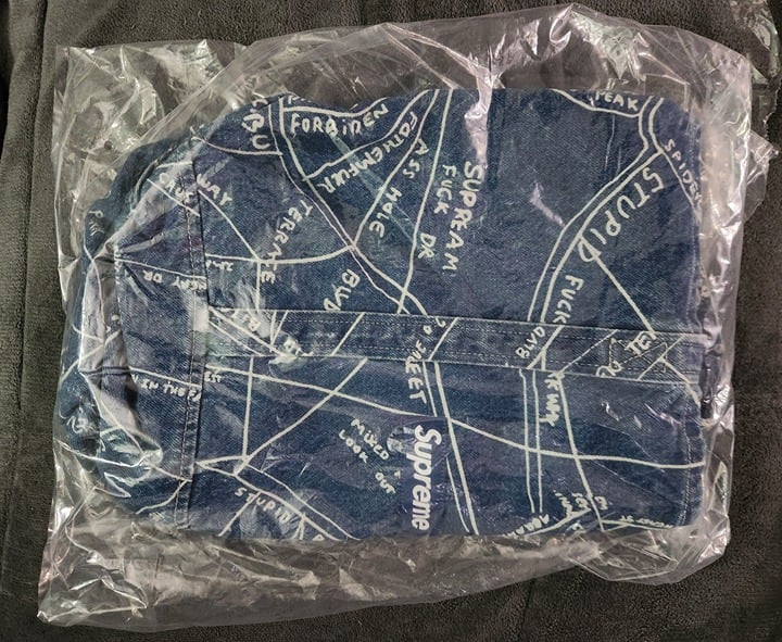Supreme Gonz Map Denim Tote Gonz Map Denim Tote Blue Blue