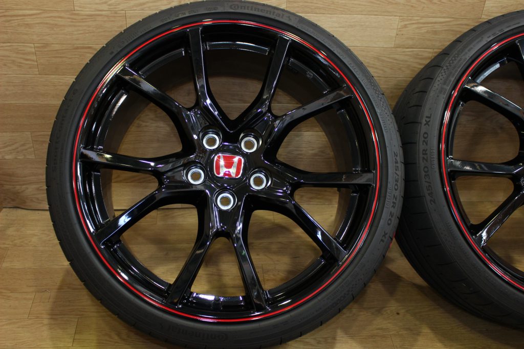 黒ホイールにレッドライン！FK8 シビックタイプR 純正アルミ 入荷