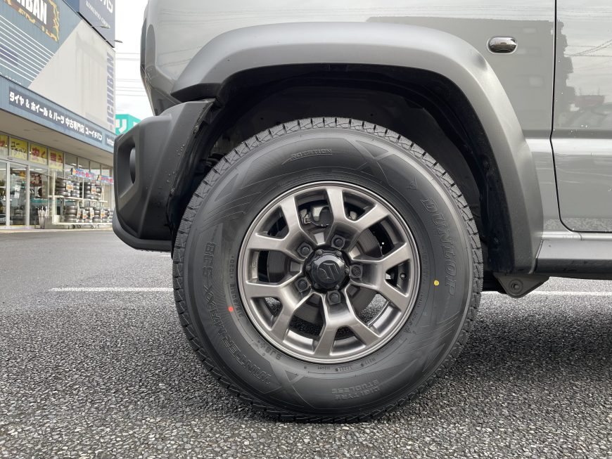 74ジムニーシエラで純正ホイールを使ったスタッドレスなら215/80R15が