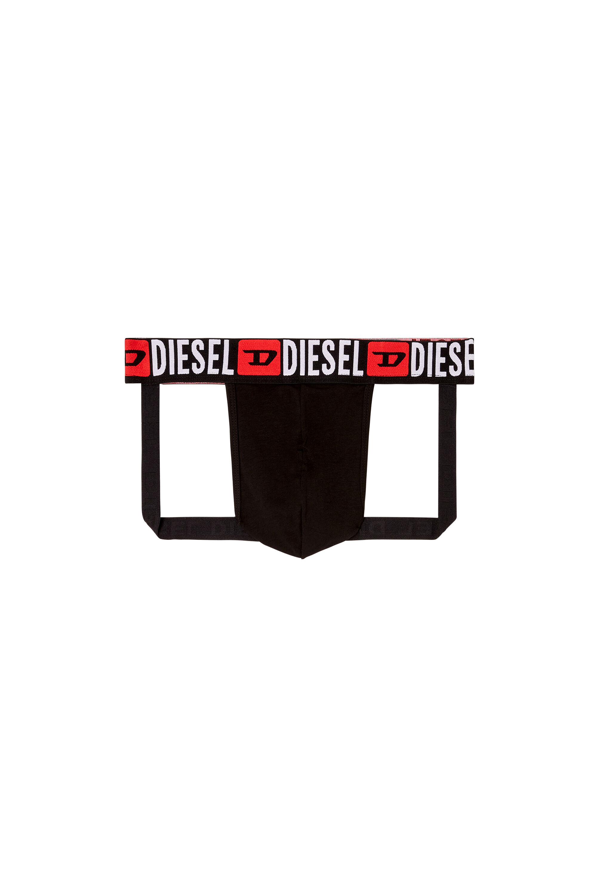 Men's Jockstrap with all-over logo waist | Black | Diesel