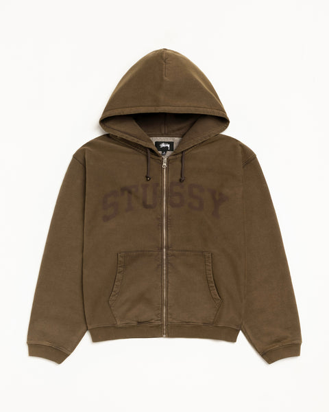 Zip Hoodie Faded Graphic – Olive | Sweats | Stüssy UK