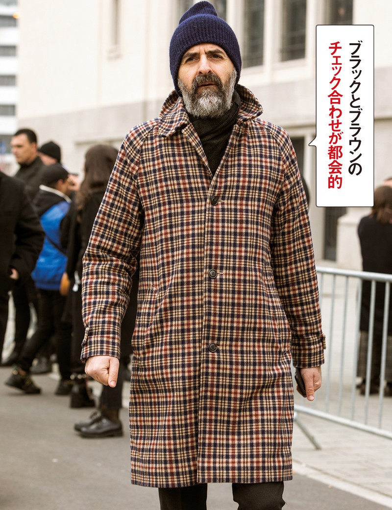 大人の可愛げを演出♡「チェック柄のコート」 | メンズファッション