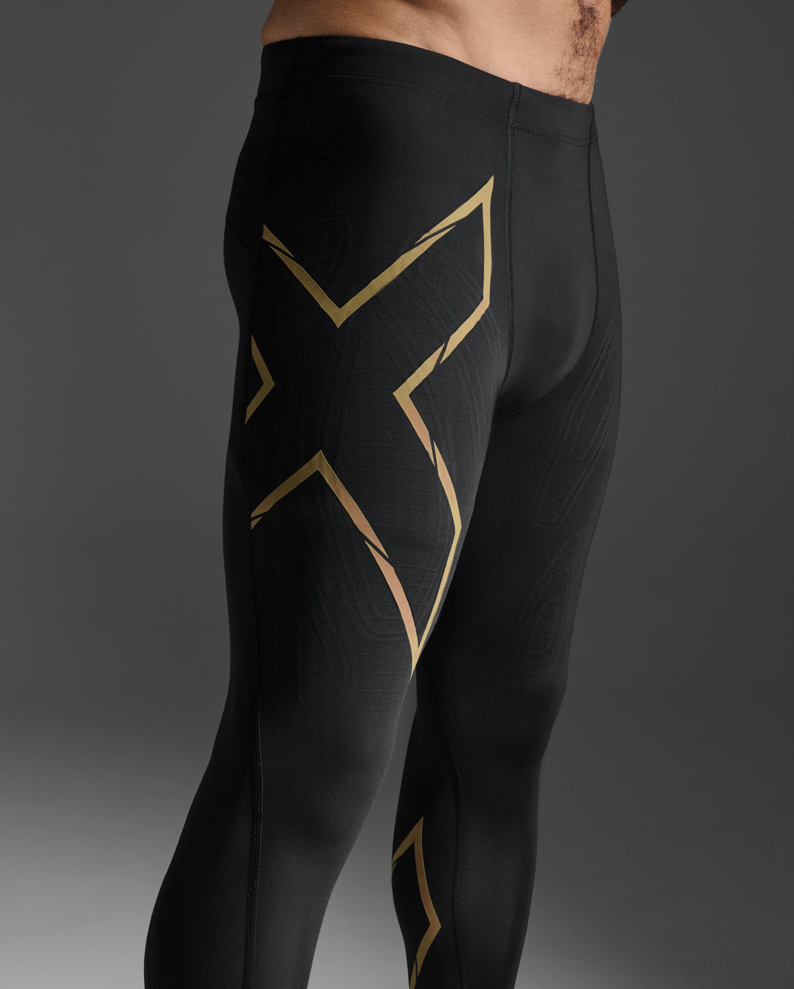 Men's Running Tights | Light Speed | Black/Gold – 2XU US