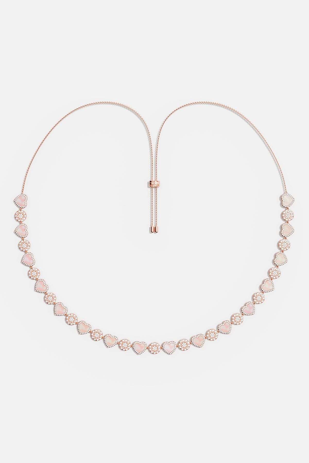 Pink Nacre Heart & Dot Adjustable Necklace | APM Monaco