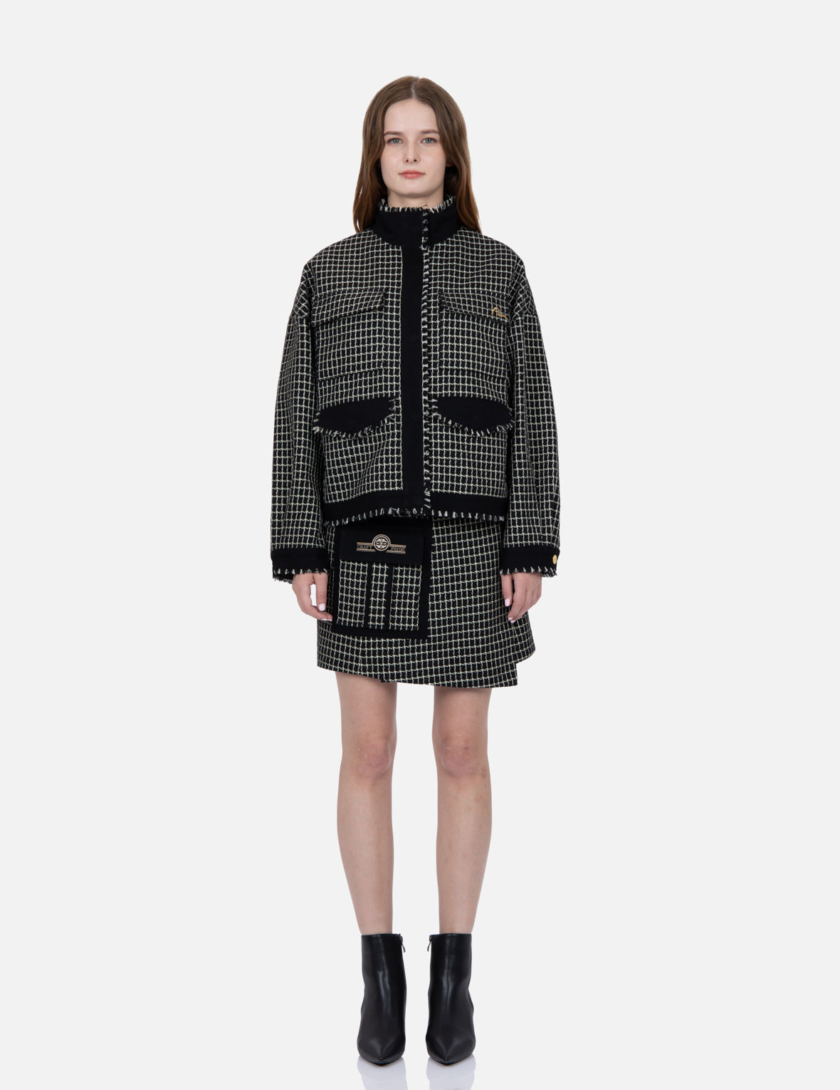 ATHA 19aw tweed nep maxi coat