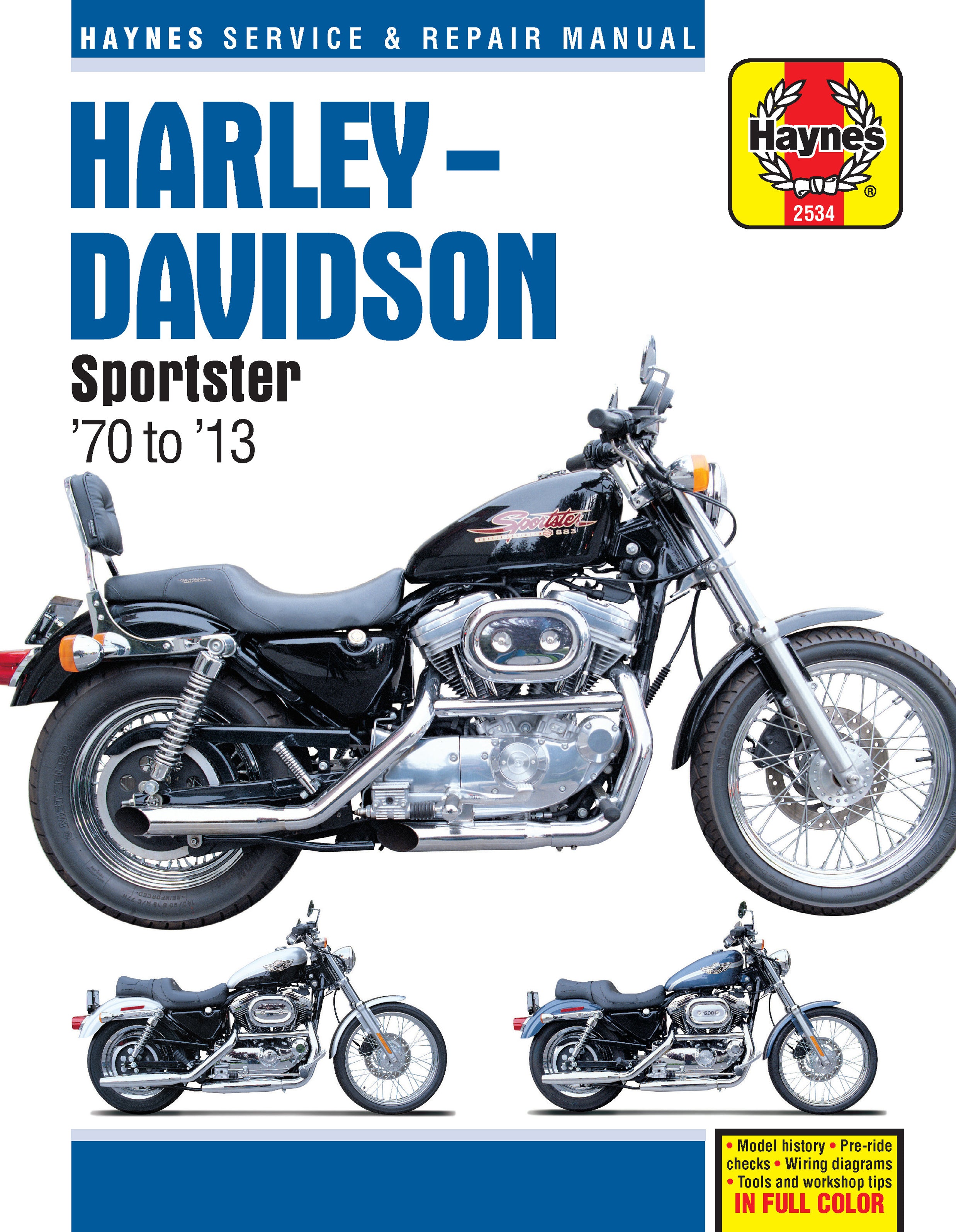 Harley-Davidson Sportsters XL, XLH, XLCH, XLS & XLX with 883/1000