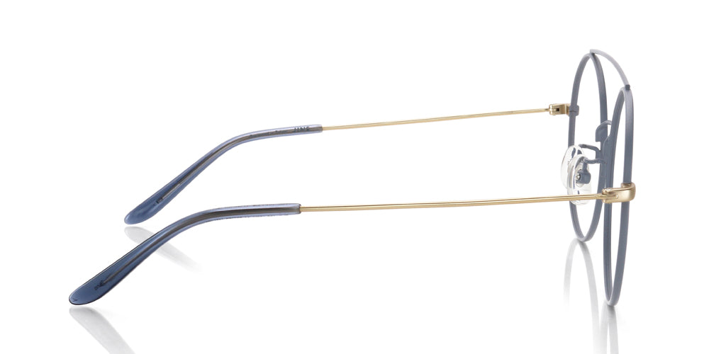 Aqua on Gold Round Glasses incl. $0 High Index Lenses with