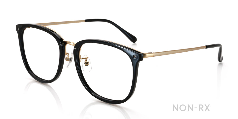 Onyx on Gold Wellington Glasses incl. $0 High Index Lenses with