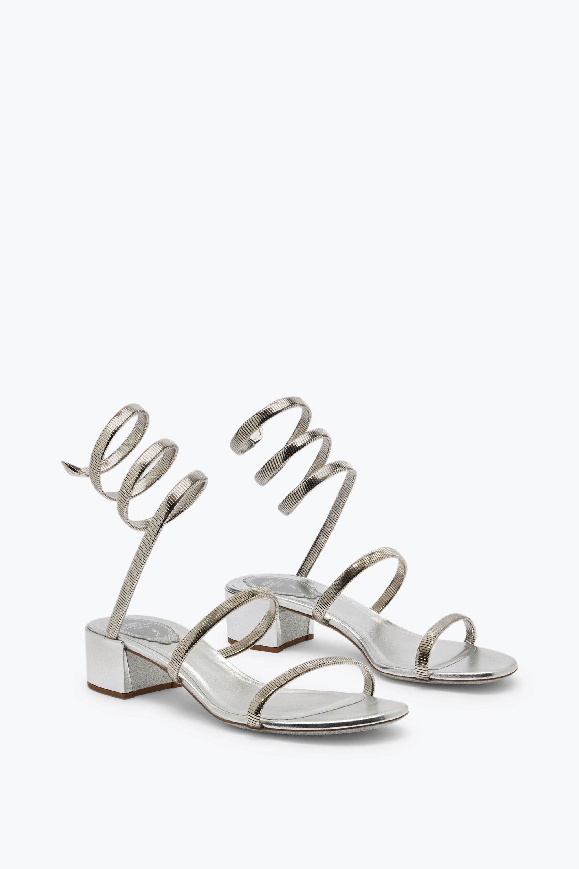 Jeweled Juniper Silver Sandal 40 | Rene Caovilla®