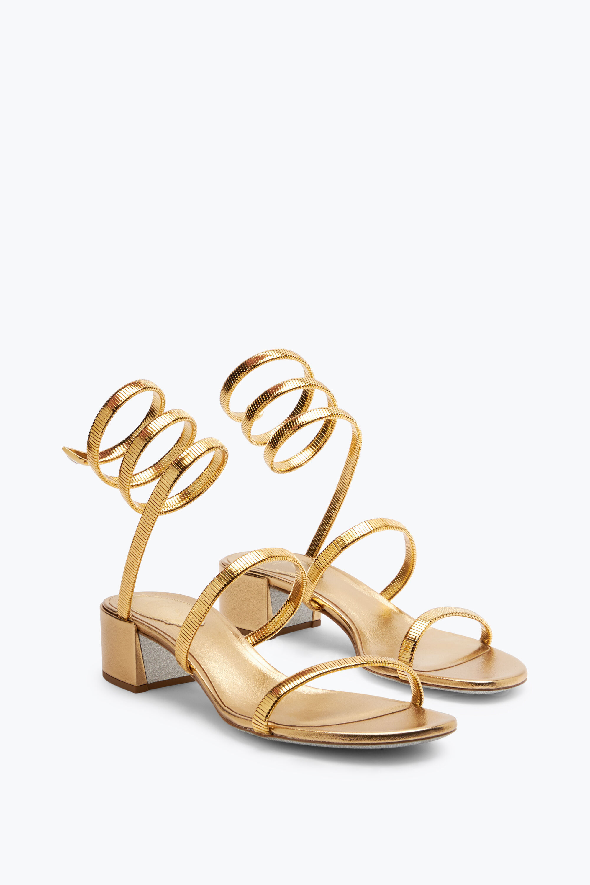 Jeweled Juniper Metallic Gold Sandal 40 | Rene Caovilla®