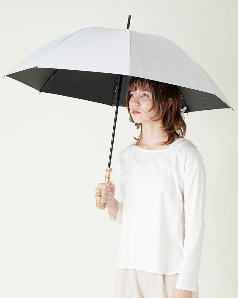 Mサイズ / チェック | 完全遮光日傘｜サンバリア100